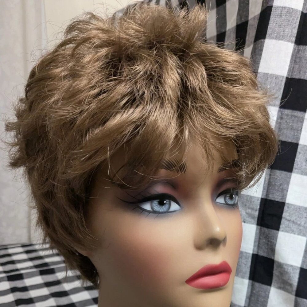 The Wig Company brown pixie short wig Frolic  Average cap, light golden brown 12